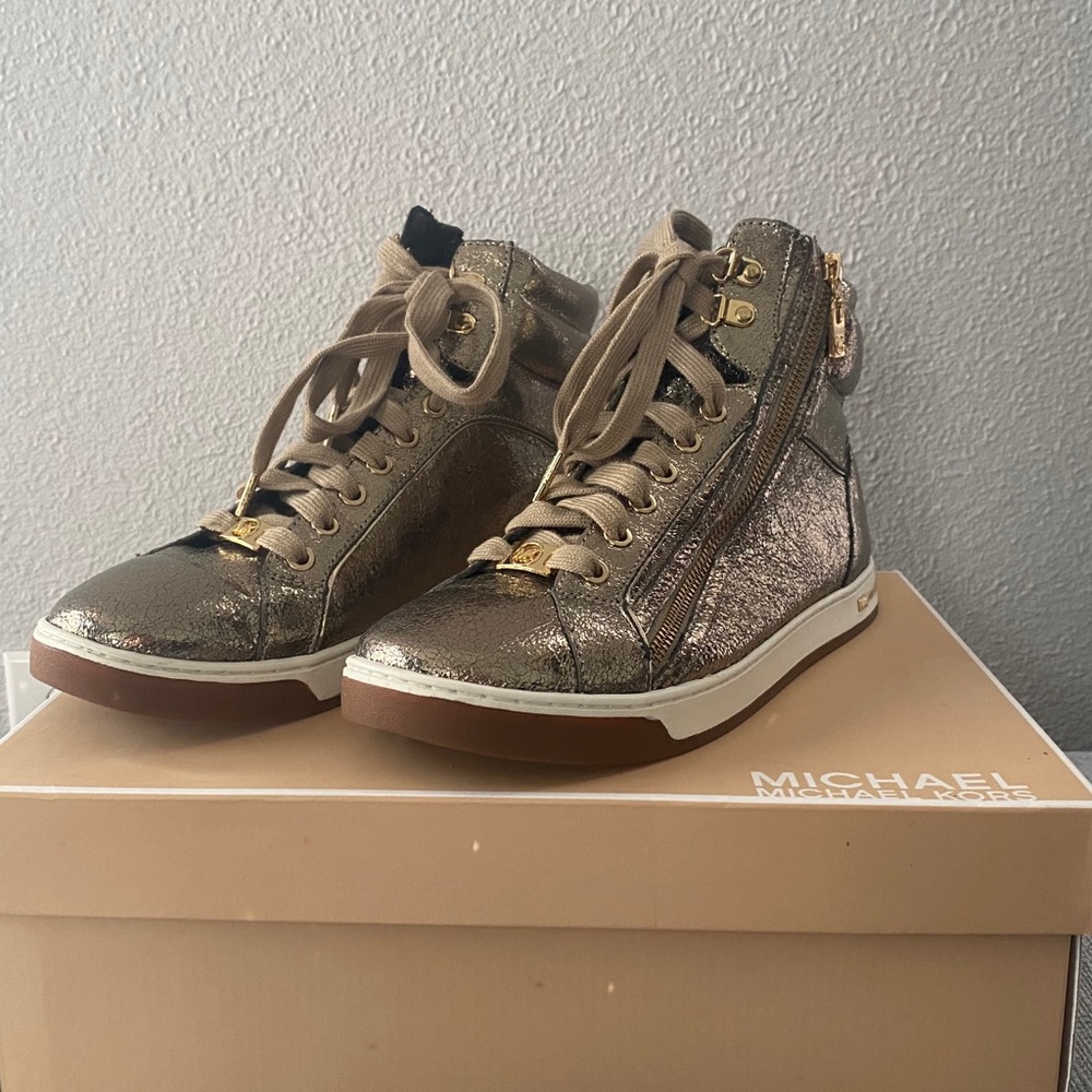 Michael Kors Shoes/ Gold high tops